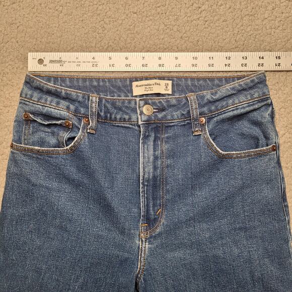 Abercrombie & Fitch Jeans Womens 28 6 Blue Denim The Mom High Rise Pants Casual - Picture 6 of 8